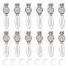 HOBBIESAY 12Pcs Owl Tibetan Style Alloy Bookmarks Cabochon Settings TIBE-HY0001-08-1