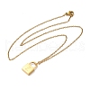 304 Stainless Steel Rolo Chain Pendant Necklaces NJEW-S444-01G-26-2