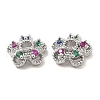 Brass & Cubic Zirconia Bead Caps KK-F860-67P-2