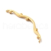 Rack Plating Brass Clear Cubic Zirconia Connector Charms KK-M230-21G-3