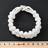 Natural White Jade Round Beaded Multi-strand Bracelets for Men Women BJEW-G743-02E-5