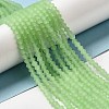 Imitation Jade Frosted Glass Bead Strands GLAA-F029-JM4mm-B01-4