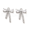 Brass Micro Pave Clear Cubic Zirconia Pendants KK-C054-23P-1