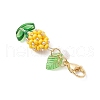 Flower Glass Pearl & Seed Beads Pendant Decorations HJEW-MZ00274-03-4