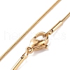 304 Stainless Steel Square Snake Chains Necklaces NJEW-P170-02G-10-3