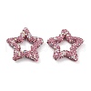 Star Shape Polymer Clay Rhinestone Beads CLAY-NH0001-06P-1