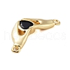 Rack Plating Brass Micro Pave Cubic Zirconia Pendants KK-B097-05G-02-2