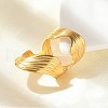 Irregular 304 Stainless Steel Open Cuff Rings RJEW-M070-01G-5