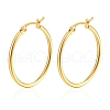 304 Stainless Steel Hoop Earrings PW-WG89744-18-1