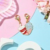 Alloy Enamel Split Pendant Decorations HJEW-JM02818-3