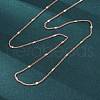 Brass Curb Chains Necklaces for Women NJEW-D302-06RG-4