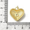 Brass Micro Pave Cubic Zirconia Pendants KK-C090-17G-3
