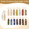 30Pcs 15 Styles Natural Mixed Gemstone Copper Wire Wrapped Big Pendants PALLOY-PH01687-2