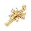 Brass Micro Pave Clear Cubic Zirconia Pendants KK-A212-11C-G-2