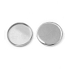 Tarnish Resistant Flat Round 304 Stainless Steel Plain Edge Bezel Cups STAS-R083-02-2