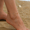 Beach Style Adjustable Imitation Pearl Anklets JE6735-1