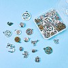 SUNNYCLUE Tibetan Style Alloy Yoga Theme Pendants TIBE-SC0002-01-3