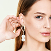 BENECREAT 5 Pairs Brass Stud Earring Findings KK-BC0011-88-5