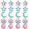SUPERFINDINGS 20Pcs 5 Style 304 Stainless Steel Pendants STAS-FH0001-72-1