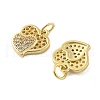Brass Micro Pave Cubic Zirconia Pendants KK-C092-24M-G-2