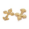 Alloy Rhinestone Cross Big Pendants ALRI-1475-G-RS-2