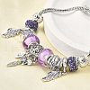 Alloy European Beads Charm Bracelets BJEW-F495-17P-5