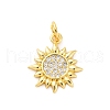 Brass Micro Pave Cubic Zirconia Pendants KK-D325-48G-1