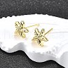 Brass Stud Earrings EJEW-H157-01G-04-2