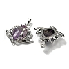 Natural Amethyst Pendants G-M434-04P-19-2