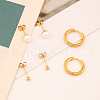 3 Pairs French Minimalist Round & Ring Stainless Steel Earring Sets ZZ2874-3