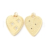 Rack Plating Brass Micro Pave Cubic Zirconia Pendants KK-F852-06G-1