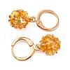 Brass Micro Pave Cubic Zirconia Leverback Earrings EJEW-K300-58G-02-5