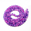 Baking Painted Glass Beads Strands DGLA-Q023-8mm-DB55-2