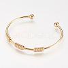 Brass Cuff Bangle BJEW-P168-B19-1