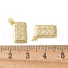 Brass Micro Pave Clear Cubic Zirconia Pendants KK-Q031-37G-3