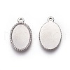 Tarnish Resistant 304 Stainless Steel Pendant Cabochon Settings STAS-P231-31P-2