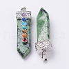 Natural Ruby in Zoisite with Synthetic & Natural Mixed Stone Chakra Big Pendants G-E415-A21-2