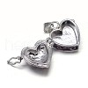 Enamel Heart Rack Plating Brass Prayer Box Pendants KK-L101-02B-2