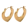 Heart 201 Stainless Steel Half Hoop Earrings for Women EJEW-G385-12G-1