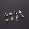 Brass Micro Pave Clear Cubic Zirconia Cartilage Earrings WGF4DCF-24-2
