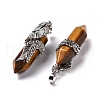 Natural Tiger Eye Pendants G-E059-02AS-03-3