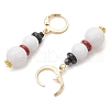304 Stainless Steel & Gemstone Leverback Earrings EJEW-JE06161-5