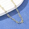 Brass Paperclip Chains Necklace for Women NJEW-P265-29G-1