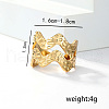 Stainless Steel Geometric Wave Open Cuff Ring for Women LC2351-6
