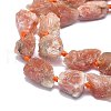 Raw Rough  Natural Sunstone Beads Strands G-F715-075-3