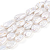 Natural Baroque Pearl Keshi Pearl Beads Strands PEAR-S020-T10-4