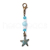 Ocean Theme Alloy Charm & Glass Beads Pendant Decorations HJEW-JM03158-02-2