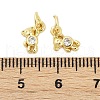 Brass Micro Pave Clear Cubic Zirconia Pendants KK-L235-02G-3