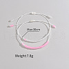 2Pcs Luminous & Frosted Resin Rondelle Seed Beaded Braided Bead Bracelets WG9F4E8-05-2