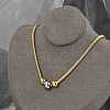 304 Stainless Steel Snake Chain Necklaces NJEW-Z055-02GP-1